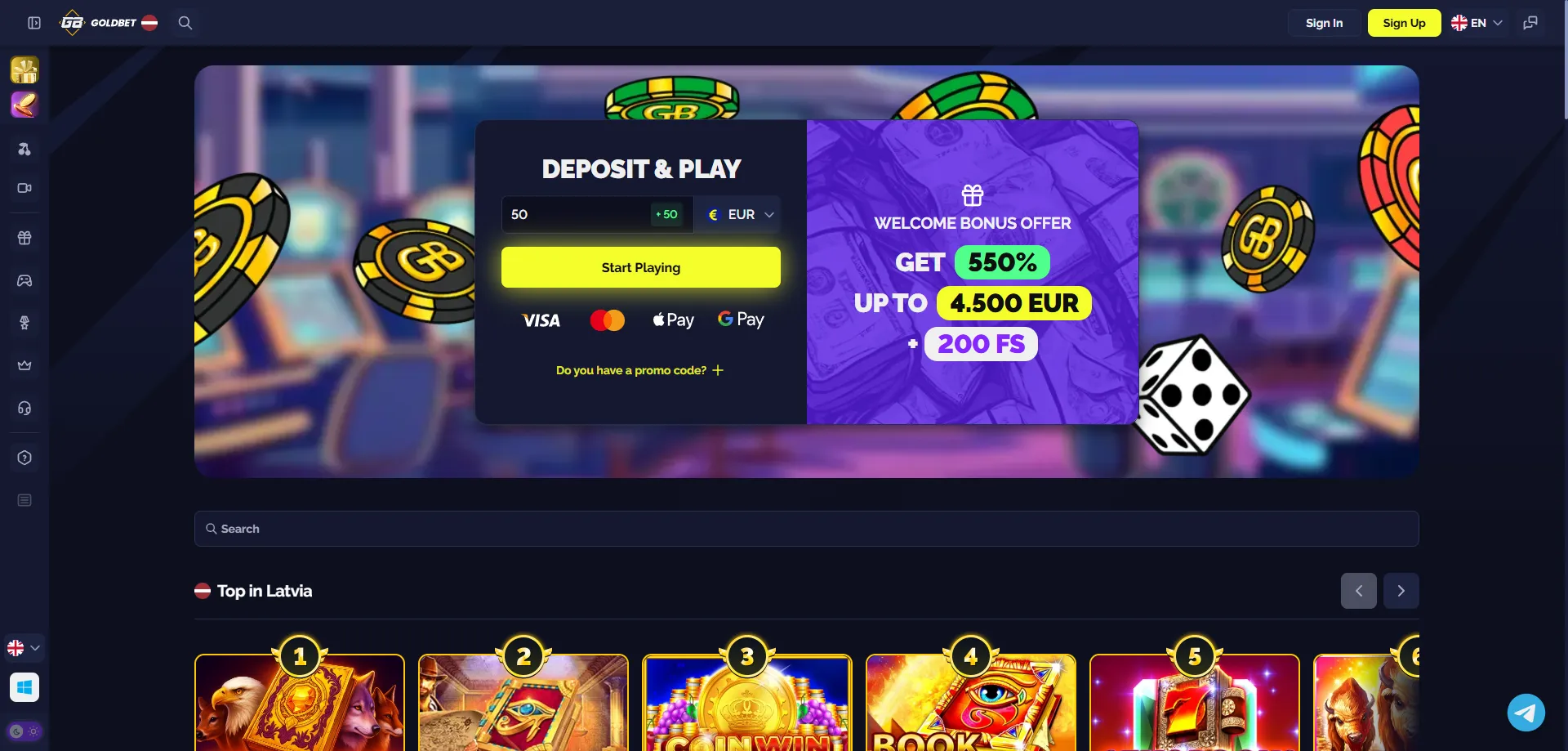 Live казино маси с реални дилъри в Goldbet Casino